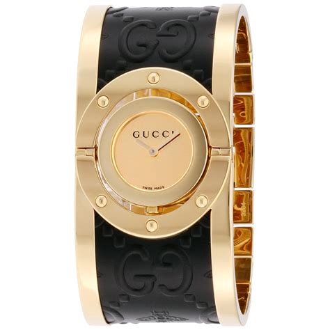 gucci twirl bangle watch gold|gucci gold watch women's.